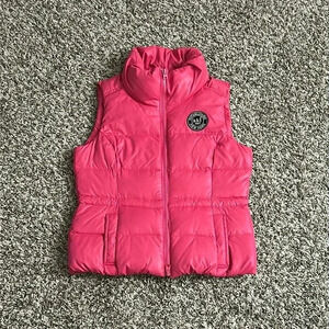 Abercrombie & Fitch Kids Girls Pink Down Puffer Vest Jacket